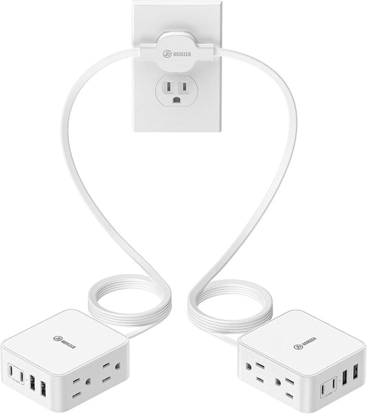 12FT Twin Extension Cord with USB C 20W for Behind Bed Sofa