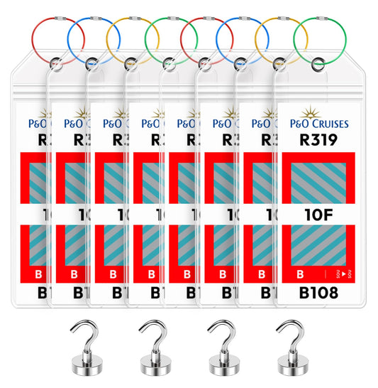 8-Pack P&O Cruise Luggage Tag Holder, Waterproof Clear Tags