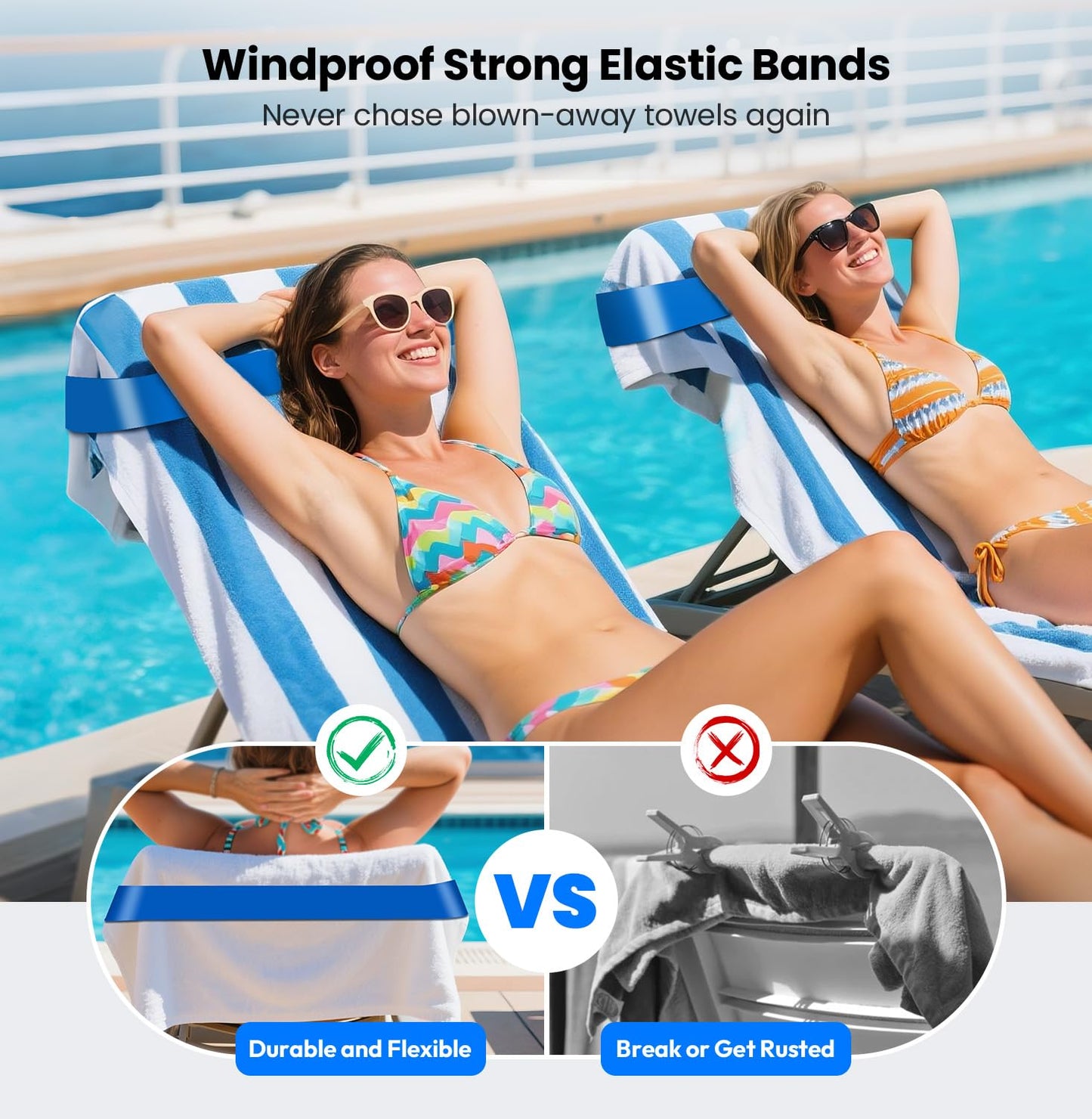 Cruise Essentials 2025 – 4 Cruise Luggage Tags Holder with 2 Lanyards, Cruise-Approved Power Strip with 2 USB C, 4 Magnetic Hooks, 2 Waterproof Phone Holders, 2 Towel Bands